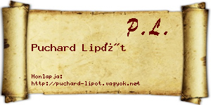 Puchard Lipót névjegykártya